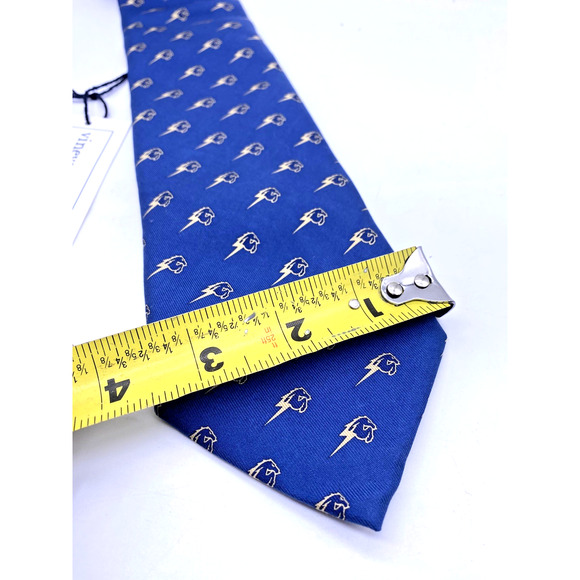 Vineyard Vines Heritage Hall Oklahoma Custom Tie Blue Horse NEW Silk USA Made - Picture 6 of 9